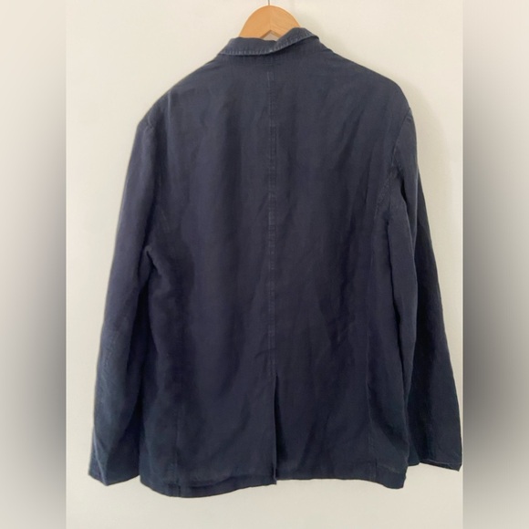 Vince Navy Relaxed 100% Hemp Blazer Coastal Resort Summer Jacket Sports Coat M - Picture 7 of 7